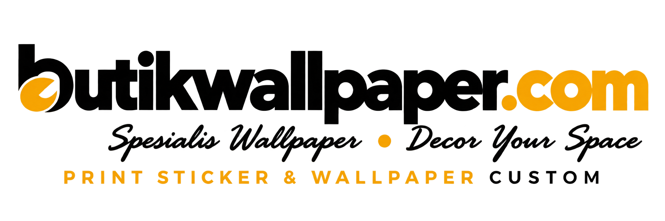 Butikwallpaper black and gold logo Butik Wallpaper